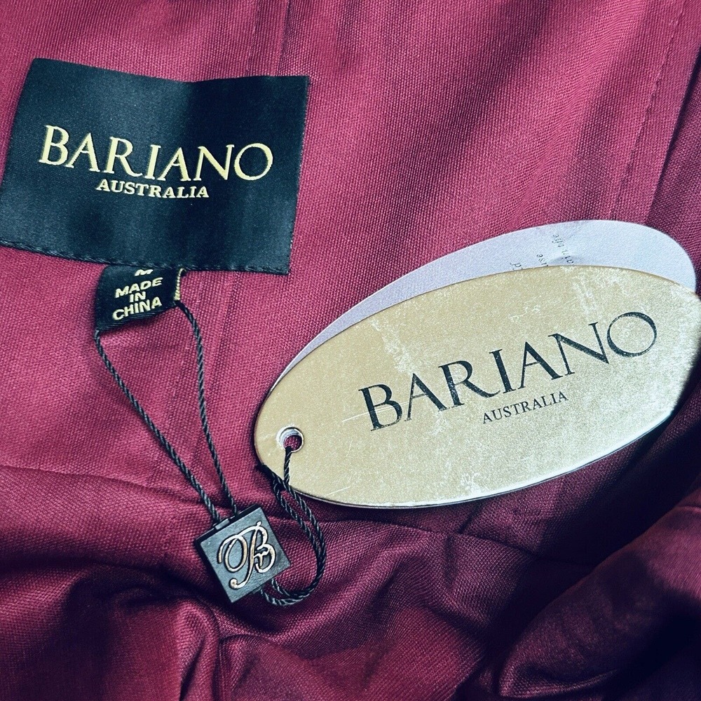 BARIANO Jersey Berry-Burgundy One Shoulder Gown Formal Cocktail Maxi Prom Dress - Picture 14 of 16
